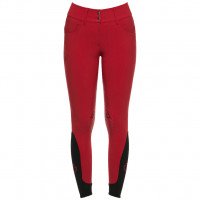 Cavalleria Toscana pantalon d'équitation CT Team Red Stripe femmes printemps/été 22, fond intégral, Full Grip