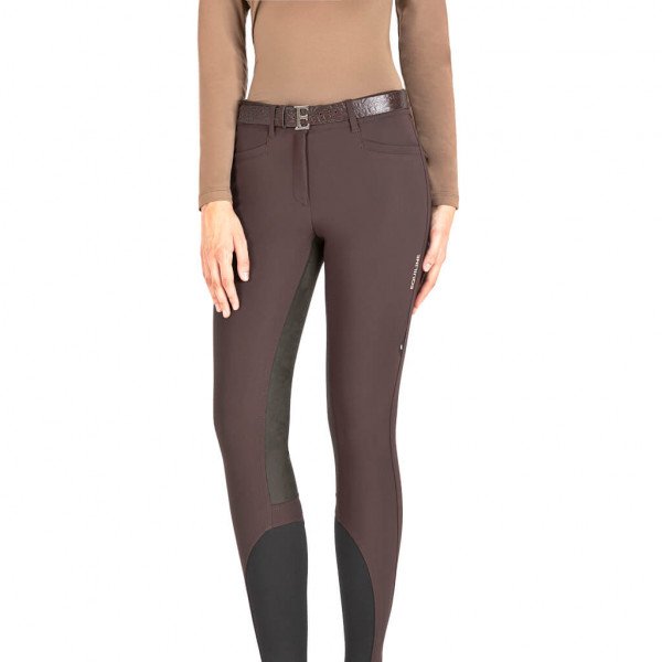 Equiline pantalon d'équitation Efide femmes automne/hiver 22, fond intégral, fond en cuir, cuir synthétique