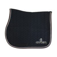 Kentucky Horsewear tapis de selle Fishbone en cuir, chabraque de saut d'obstacles