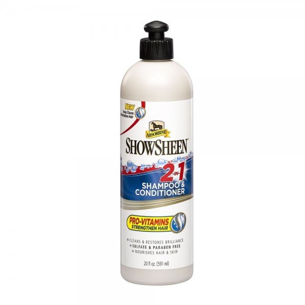 Absorbine shampoing pour chevaux ShowSheen 2-en-1, shampoing & conditionneur